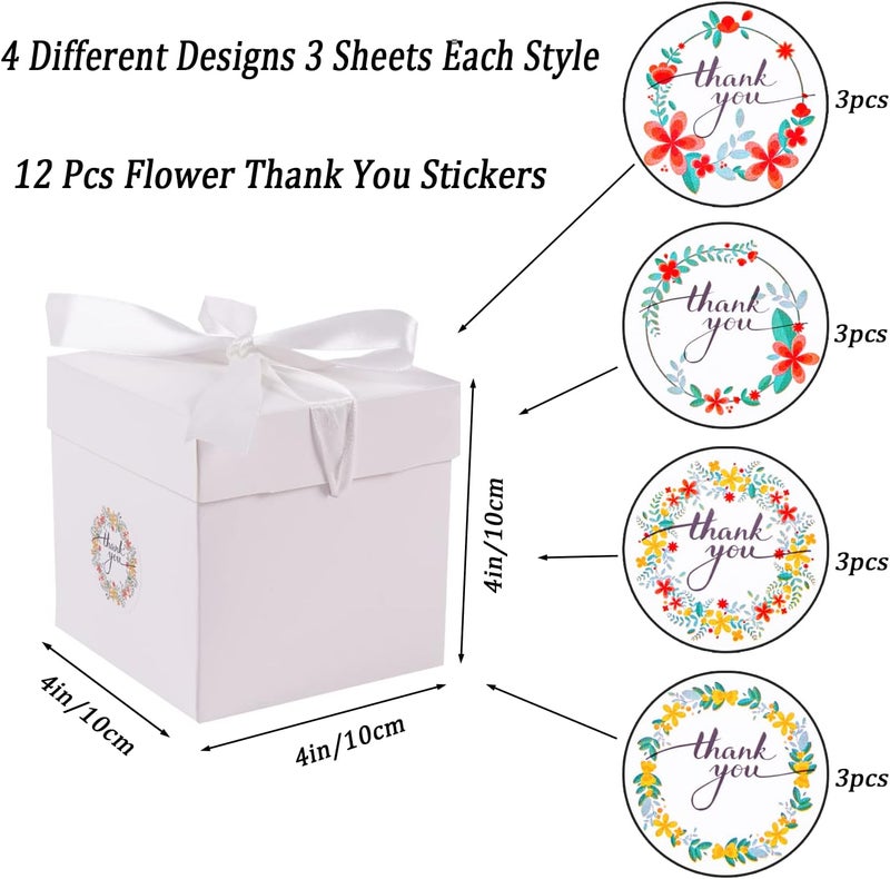Elephantpackage 12Pack Small Gift Boxes with Lids, White Gift Boxes with Ribbon for Birthday, Present Packing, Party Favor, Candle Boxes, Treat Boxes, Wedding. - Image 2